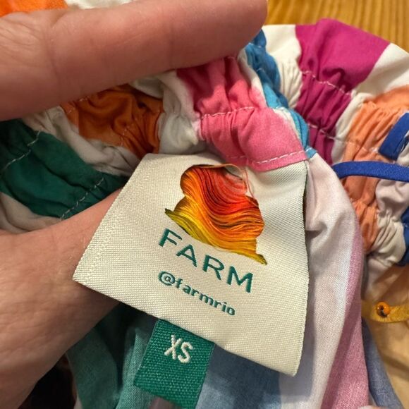 Farm Rio Women’s Dancing Stripes Tassel-Tie Midi Dress Multicolored Size XS - Picture 8 of 12